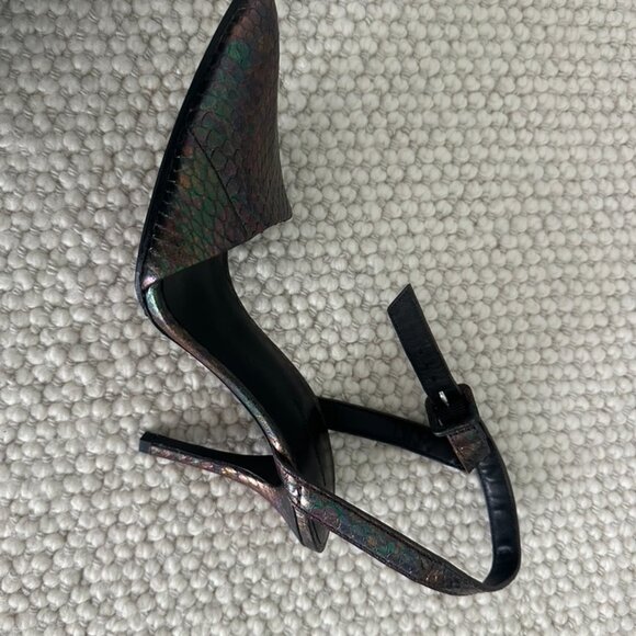 Alexander Wang Metallic Animal Skin Strappy Heels - Picture 6 of 6